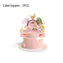 Farm Animal Cupcake Toppers Birthday Cake Decorations Pink Farm Happy Birthday Cake Topper Baby Showers Supplies