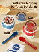 Joie Portable Breakfast Cups Oatmeal Cereal Nut Yogurt Salad Cup Container Set with Spoon Lunch Box Food Storage Bento Box