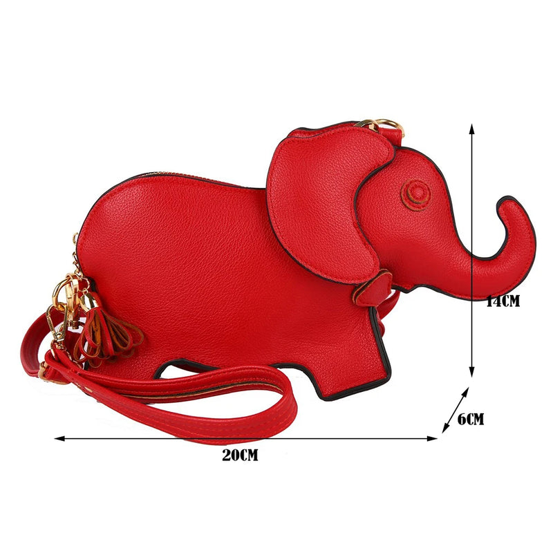 Fashion Female Crossbody Messenger Bags Funny Elephant Shape Shoulder Bag Designer Casual Purse Ladies Wristlet Handbags 2024