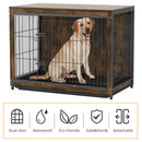 S M L 3 Sizes Dog Crate End Table Furniture Wood Metal Combine Pet Dog Cage Kennels with Double Doors and Removable Tray