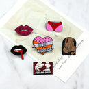 Punk Sexy Lips Enamel Pin High Quality Skull Brooches Women Men Jeans Coat Lapel Pin Badge Jewelry Accessories Gift for Friend