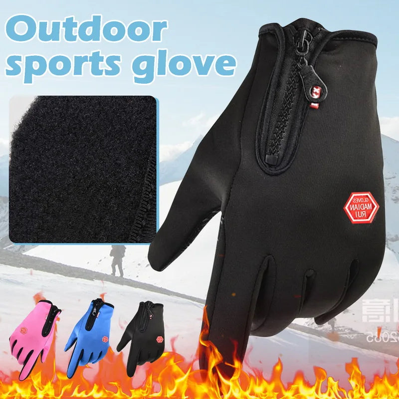 Winter Cycling Gloves Touch Screen Thermal Gloves Outdoor Sports For Fishing Motorcycle Mtb Road Bike Gloves Bicycle Accessories