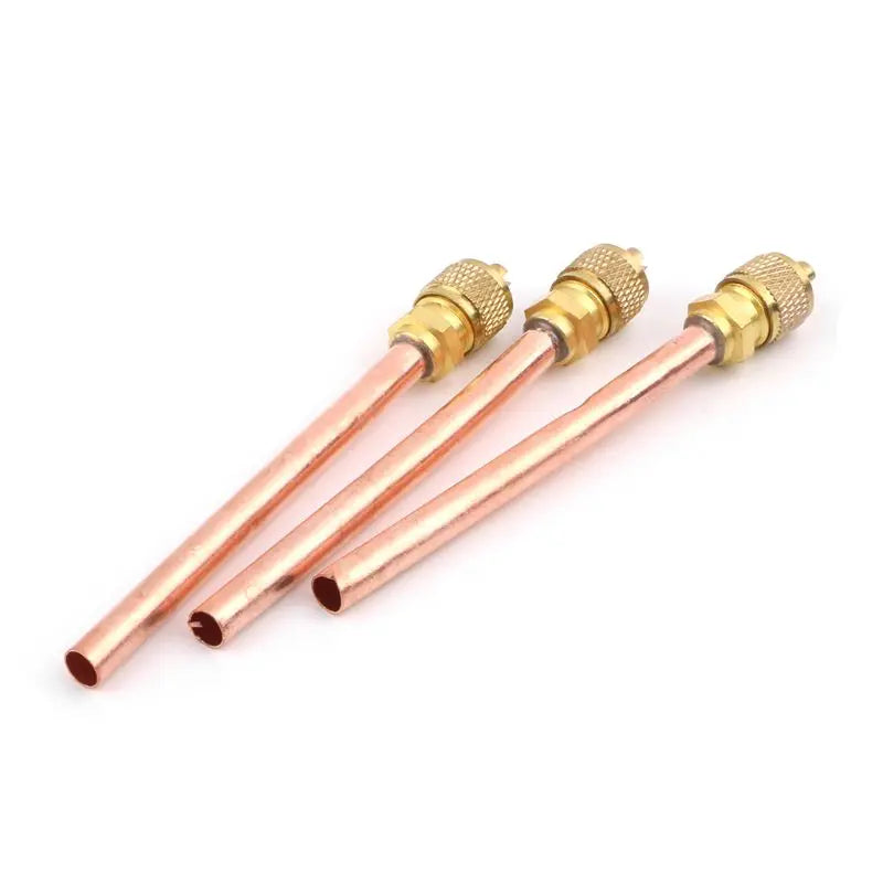 10pcs Air Conditioner Refrigeration Access Valves 6mm OD Copper Tube Filling Par