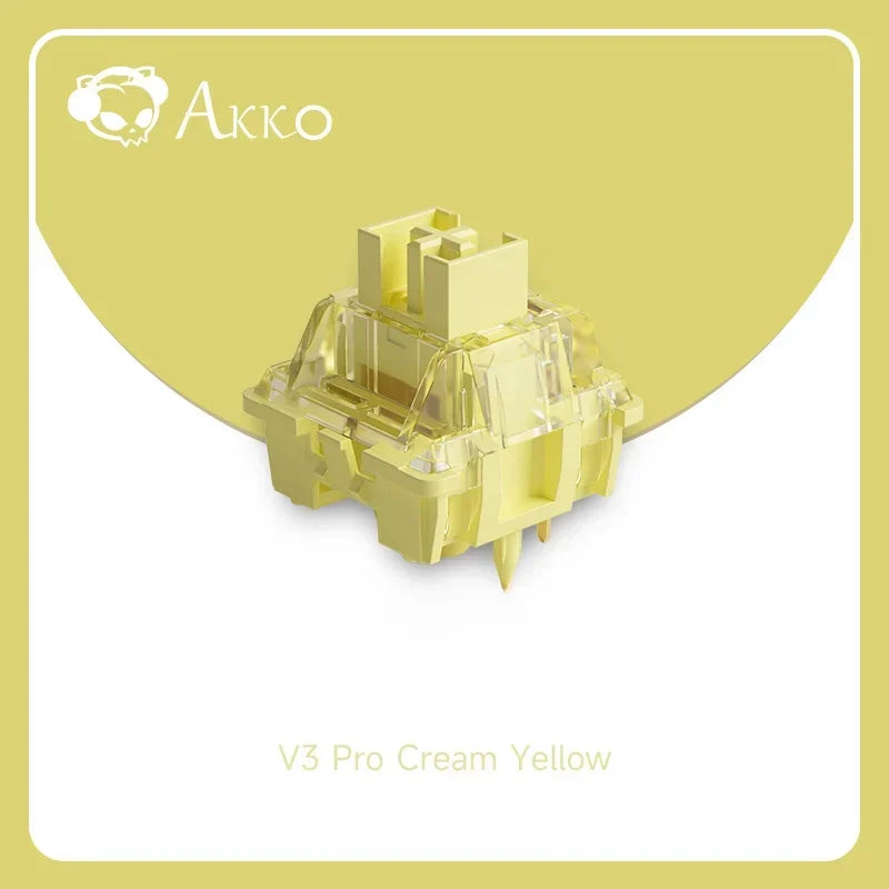 Akko V3 Pro Cream Yellow Switch 5 Pin 50gf Linear Switch Customize Quick Trigger Dustproof Compatible MX Mechanical Keyboard