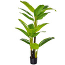 Homcom Artificial Banana Tree 150 cm with Pot and 18 Leaves for Home Decoration
