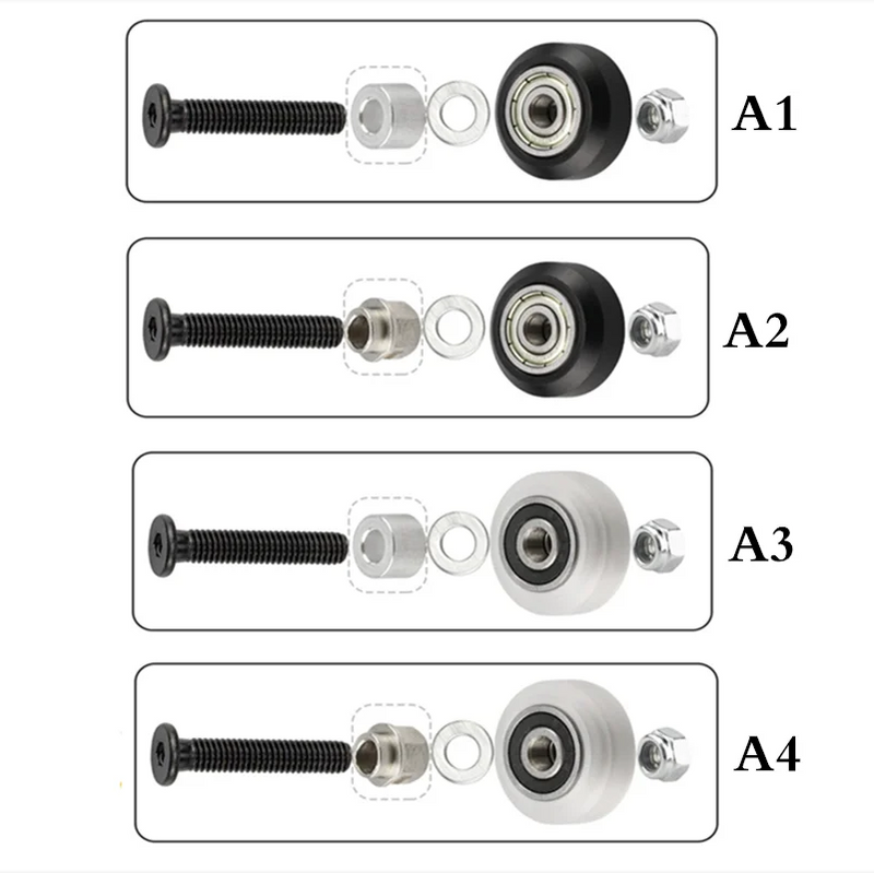 10Sets/Lot Openbuilds Strong Dual Mini Solid V Wheel Kit for V-Slot Linear Rails 3D Printer CNC Engraver Camera Silder