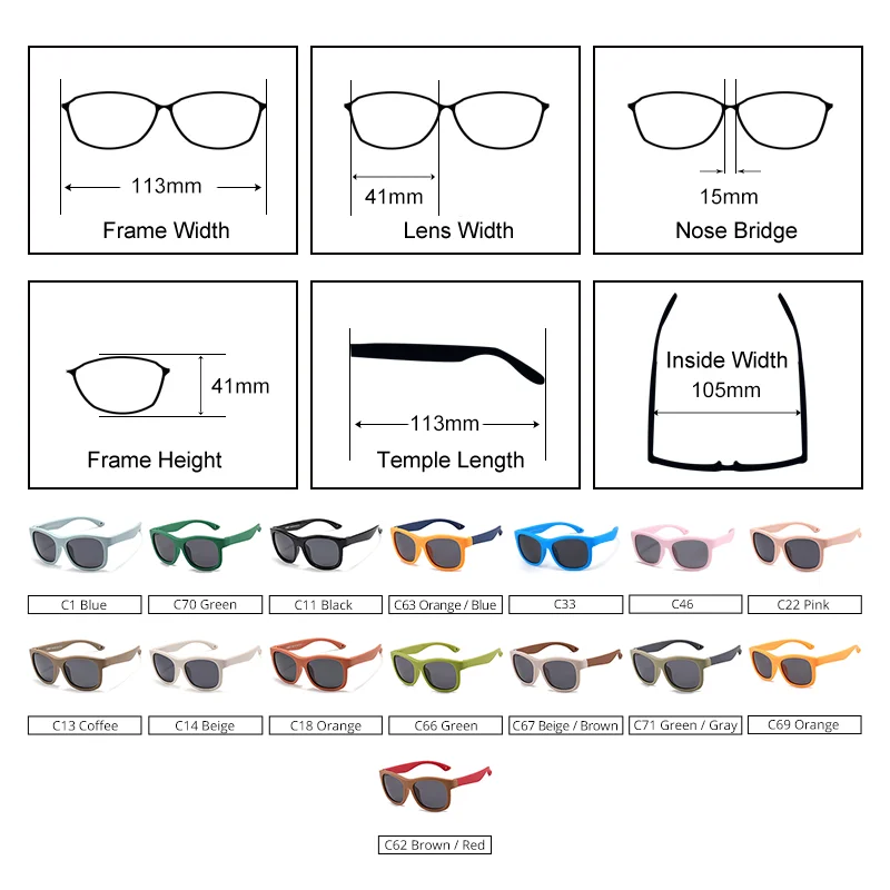 Ralferty Flexible Newborn Children's Glasses Sunglasses Girl Boy Polarized UV400 Protection 0-2 Years Baby Infant Shades Oculos