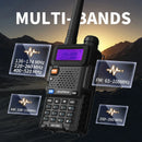 2pc Baofeng 5RX 5W Multi-Band Amateur Radio Repeater AM Aviation Band 1800mAh 128CH Portable Handheld Two-Way Radio