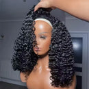 The Curl Halo | 3-in-1 Drawstring Half Wig, Brazilian Remy Curly