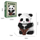 Creative Chinese Giant Panda Building Blocks Flowers Cute Puzzle Assembled Children’s Birthday Gift Casual Assembled Toy