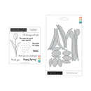 New Garden Bunny Tulip Flower Clear Stamps Metal Cutting Dies Stencil for Decorating Scrapbook Diy Paper Card 2024 Spring Easter