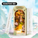 Robotime Rolife Falling Sakura Book Nook with Lights Easy Assemble Home Decoration Booknook Best Gifts for Family Children TGB05