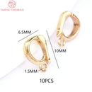 (3310) 15.6x9.6MM Hole 2MM 24K Gold Color Brass Lobster Clasps for Charms Pendants High Quality DIY Jewelry Making Findings