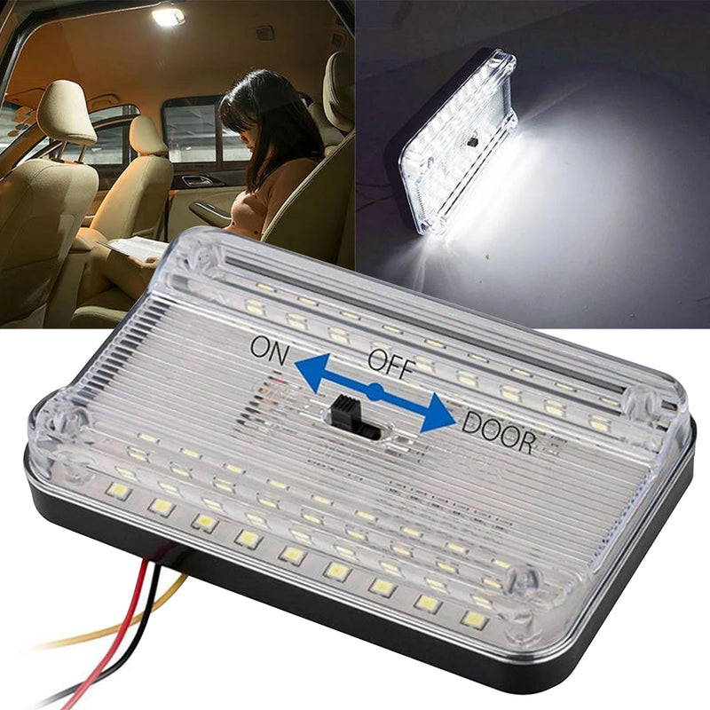 Car Interior Roof Lights 12V 36 LED Bulbs White Vehicle Ceiling LED Lighting Lamp Car Reading Light with Switch New Dropshipping