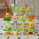 Potted Building Blocks Simulate Succulent Flower Bouquets, Creative Puzzle Block Toys, Eternal Flowers, Home Decoration