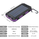 20000mAh Solar Ladegerät Wasserdichte Tragbare Solar Power Bank Zwei 5V USB-Anschlüsse 2 LED Taschenlampe Kompass für Outdoor Camping Wandern