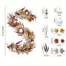 Fall Maple Leaves Pumpkin Garland, 6.56 Ft/ Piece Hanging Vine Garland Artificial Autumn Foliage Garland Thanksgiving