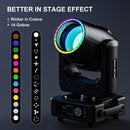 Yiflamefly 2 Stück 450W Moving Head Light RGBW DMX Bühnenlicht DMX-gesteuert Sound Activated Play DJ Light für Hochzeit Party Musik