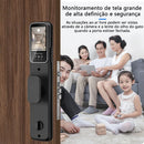 3D Face Smart Door Lock Security Camera Monitor Intelligent Fingerprint Password Biometric Electronic Key Unlock