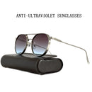 Heavy Metal Sonnenbrillen für Herren Runde Steampunk Sonnenbrillen Damen Trendige Luxe Punk Fashion Brillen Gafas De Sol Hombre Zonnebril