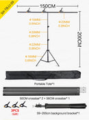 SH T-shaped Stand Tripod Background Backdrop Photography Adjustable Support System Photo Studio  for Non-Woven Muslin Backdrops