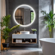 The Halo | Round Backlit LED Bathroom Mirror with Anti-Fog, 24 in