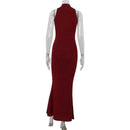 The Crimson Line | Sequin Sleeveless Maxi Gown