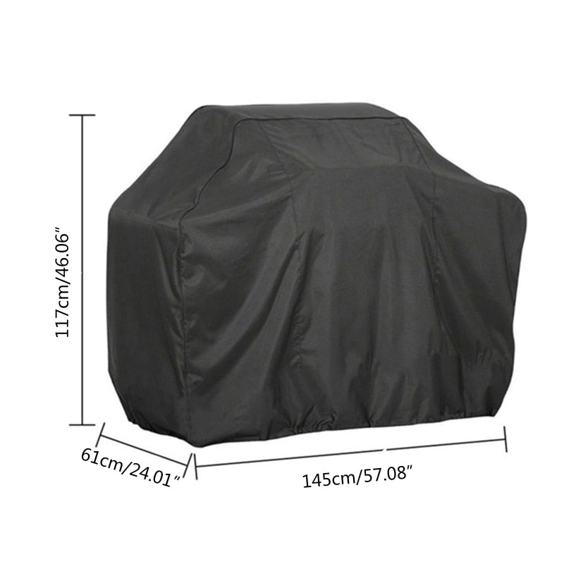 190T 210D BBQ Cover Outdoor Dust Waterproof Weber Heavy Duty Grill Cover Rain Protective Outdoor Barbecue Cover Round