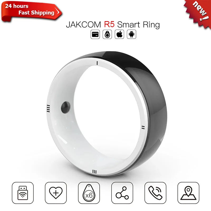 Access Card Storage Ring New JAKCOM R5 Smart Ring Intelligent Health Rings GPS IC ID HID NFC RFID 6 Cards in 1 for Ios Android