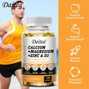 Calcium, Magnesium, Zinc + Vitamin D3 for Healthy Teeth, Bones and Muscles, Heart and Nervous System Health, Immune Function