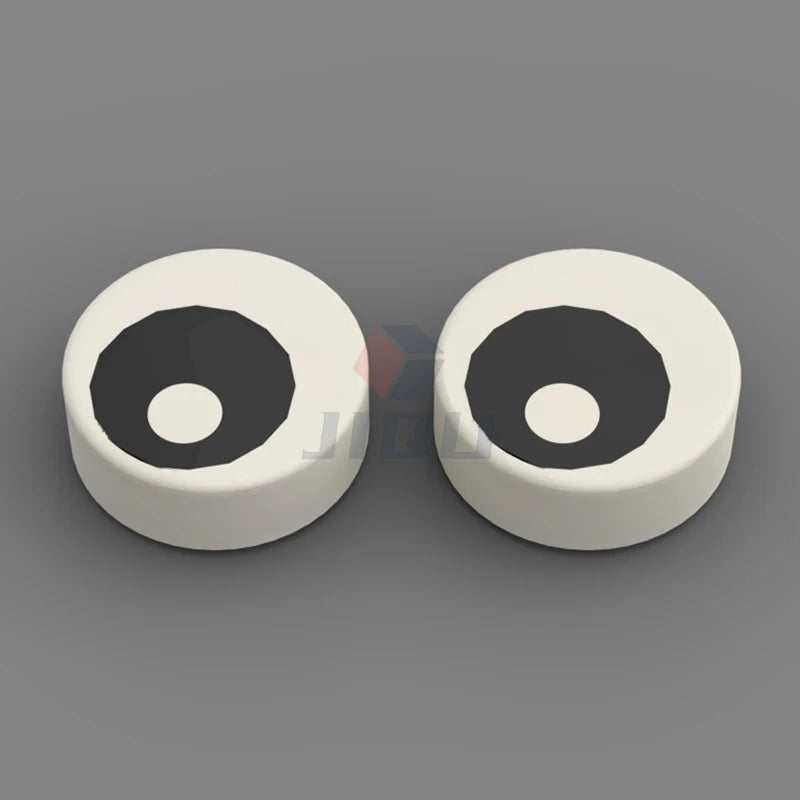 Round Tile Eye Eyelash Pupile Pattern Printed Building Blocks Bulk Accessory MOC Bricks Model Toys Compatible with 98138 14769