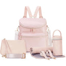 Diaper Bag Backpack, Fashion Leather Mommy Backpacks, Travel Baby Diaper Bags with in Bag Organizer and Changing Pad
