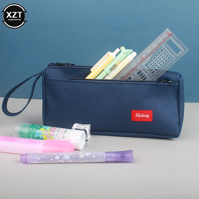 Pencil Case Black Estuche School Supplies Pencil Pouch Trousse Scolaire Stationery Estuche Escolar Piornik School Pencil Cases