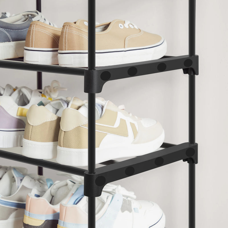 SONGMICS 10 Tier Shoe Rack High Shoe Rack Slim Shoe Rack Storage Metal Space Saving Dressing Room Entrance 30 x 94 x 206 cm