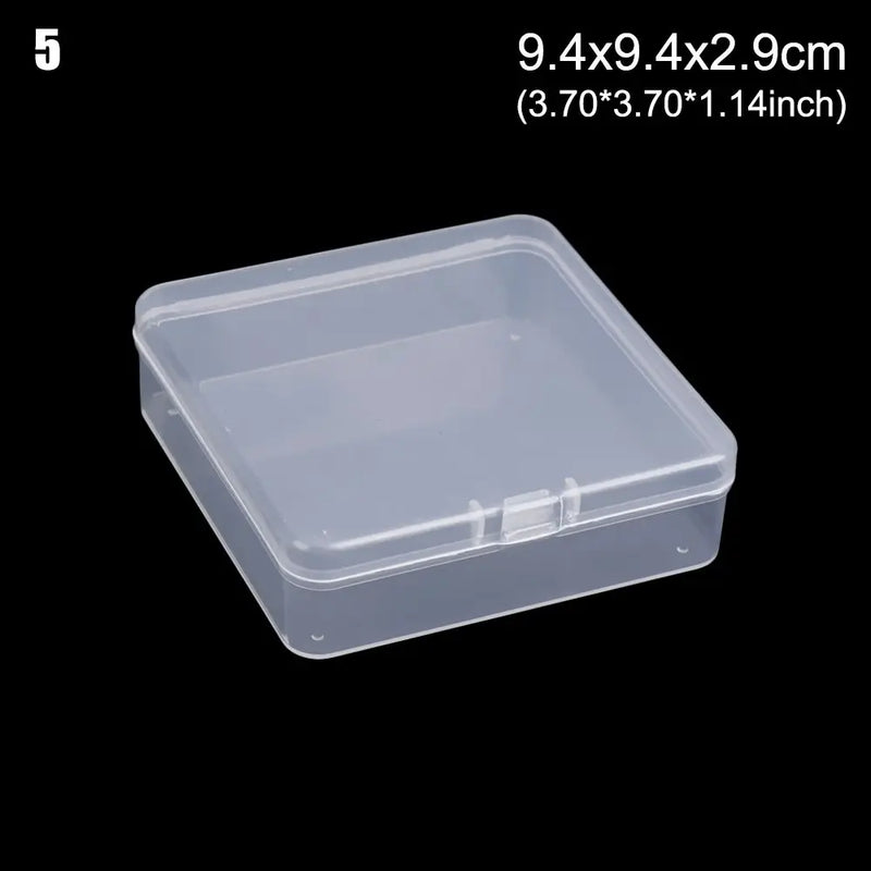 8Styles Plastic Storage Box Small Square Clear Black Box For Jewelry Diamond Embroidery Craft Bead Pill Home Storage Supply
