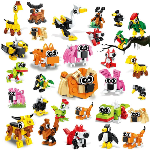 HOGOKIDS Party Favors- 20 Pack Animals Building Block  Easter Gift Goodie Bags Stocking Stuffer Prizes Xmas Birthday Gift for6+
