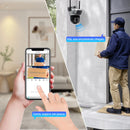 Icsee Black Wifi Surveillance Camera Security Camera Monitor 4K Ultra Hd Security Camera Wifi Waterproof