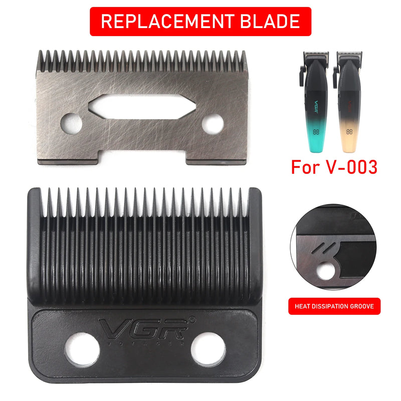 VGR V-003 DLC Blade Hair Clipper Blade Trimmer Replacement Original Cutter Head Professional Barber Accessories