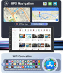 Android 13 Autoradio 2 Din Multimedia-Videoplayer Carplay Android Auto Universal 7 Zoll 2 Din Android Navigation Autoradio Stereoanlage