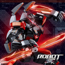 585 Teile Schwarz Rot Mecha Baustein Modell Roboter Kinderspielzeug Weihnachtsgeschenke 25,6cm