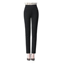 Spring Pants for Women High Waist Casual Stretch Pockets Solid Color Match Top Slim Pencil Pants Mother Clothing