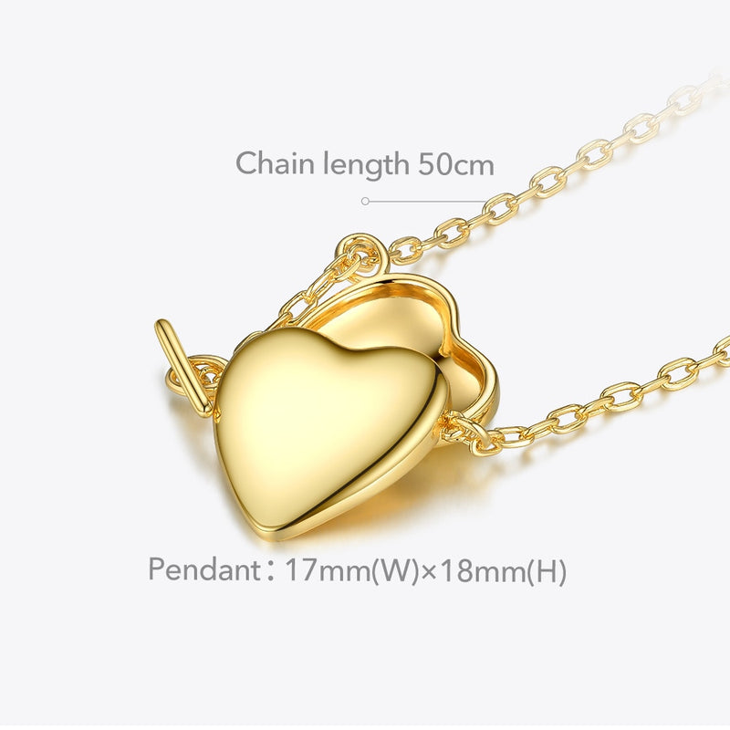 ENFASHION Heart Locket Pendant Necklace Women Gold Color Openable Photo Frame Choker Necklace Fashion Femme Jewelry P193056