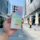 Laser-Farbverlauf durchsichtige Hülle für Samsung S24 S23 S22 Ultra S21 Plus S20 FE Note 20 10 Pro A73 A53 A33 A13 5G Bunte Regenbogen-Hülle
