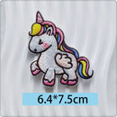 Regenbogen Pferd Einhorn Stickerei Aufnäher Selbstklebend Applikation Patches für Kleidung Kinder Deko Handy Taschen Schreibwaren