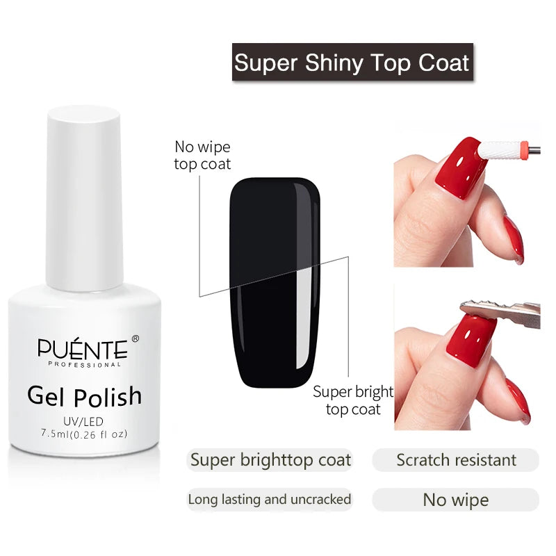 15ML Super Top Coat Gel Nail Polish Function Gel Shiny Sealer Transparent Soak Off UV LED Nail Art Manicure Gel Varnish Primer