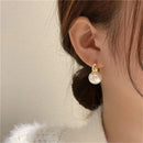 VENTFILLE 2023 New Cute Pearl Studs Hoop Earrings for Women Gold Color Eardrop Minimalist Hoops Wedding Fashion Jewelry Dropship