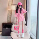 Teenagers Girls T-shirt 2023 Summer Girl Short Sleeve Tops Tees Sport Kids School Costume Children Long T-shirts 4-12 Years Old