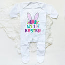 My 1st Easter Baby Bodysuit Babygrow Sleepsuit Rabbit Print Baby Coming Home Hospital Outfit Clothes Infant Easter Party Romper