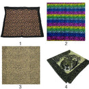 Böhmischer Vintage Leopard Tiger Print Unisex Baumwoll-Quadrat-Schal Outdoor Radfahren