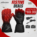 The Winter Sentinel | Genuine Leather Heated Motorcycle Gloves — Rechargeable, Waterproof